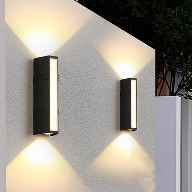 Moderne Minimalistisk Kolonne Plast LED Vegglampe For Hage | Skanto