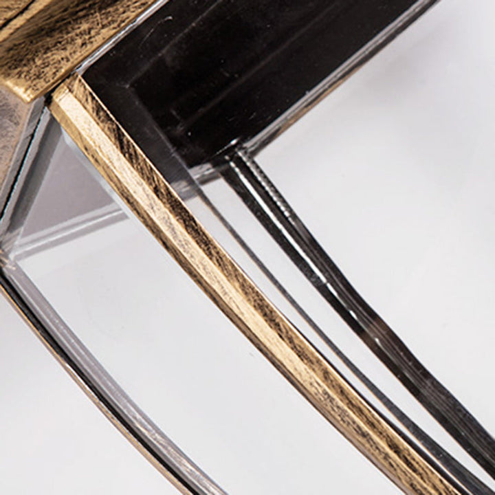 Moderne, vanntett, sekskantet vegglampe i retrostil laget av aluminium med frostet klart glass og burdesign for terrassen