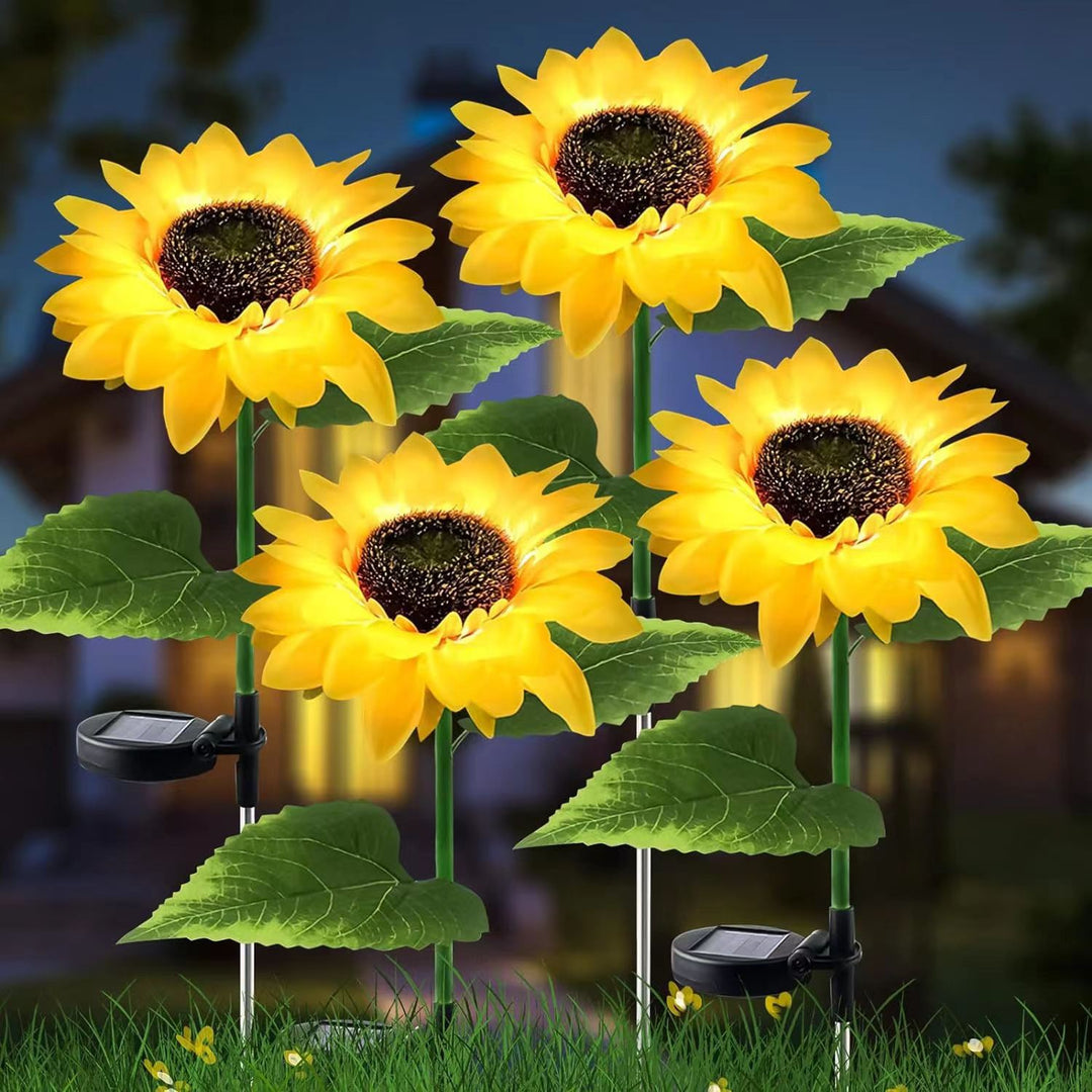 Moderne Kreativ Künstig Blomst LED Solvann Tett Gress Innsettingslys For Utendørs Patio | Skanto