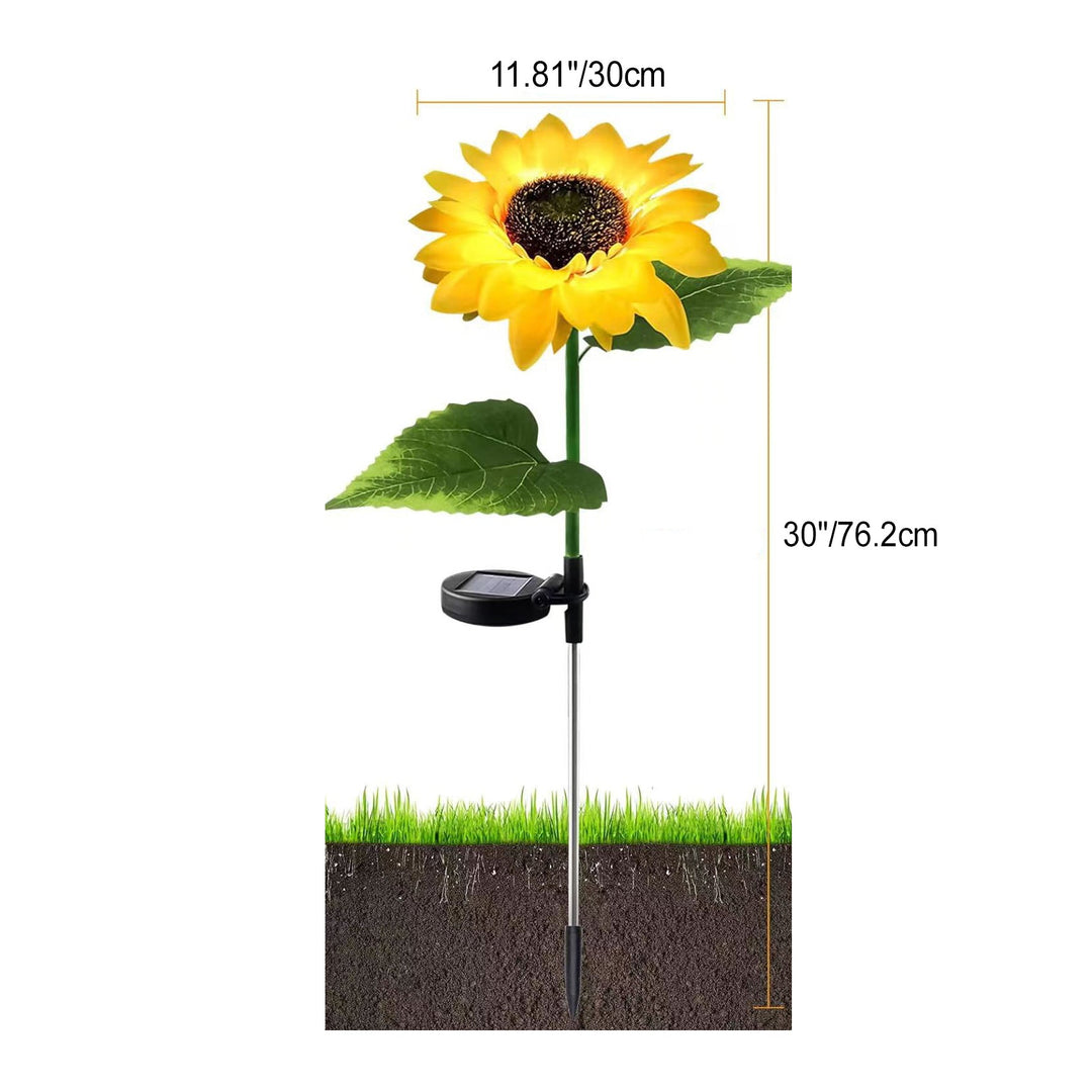 Moderne Kreativ Künstig Blomst LED Solvann Tett Gress Innsettingslys For Utendørs Patio | Skanto