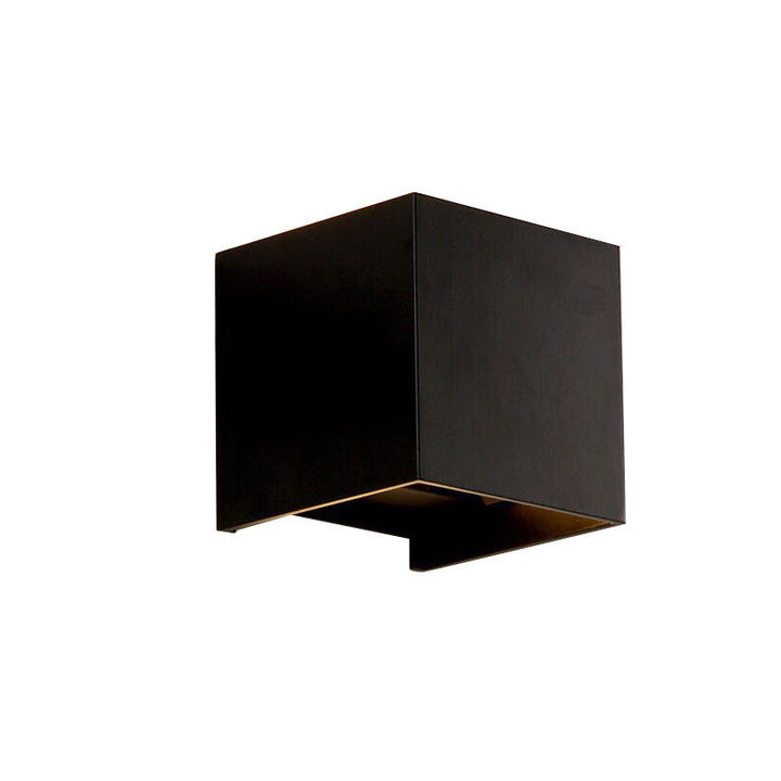 Skanto | Moderne Minimalistisk Vanntett kube Opp Ned Aluminium Glass Induksjon LED Vegg Lys Lamper For Soverom