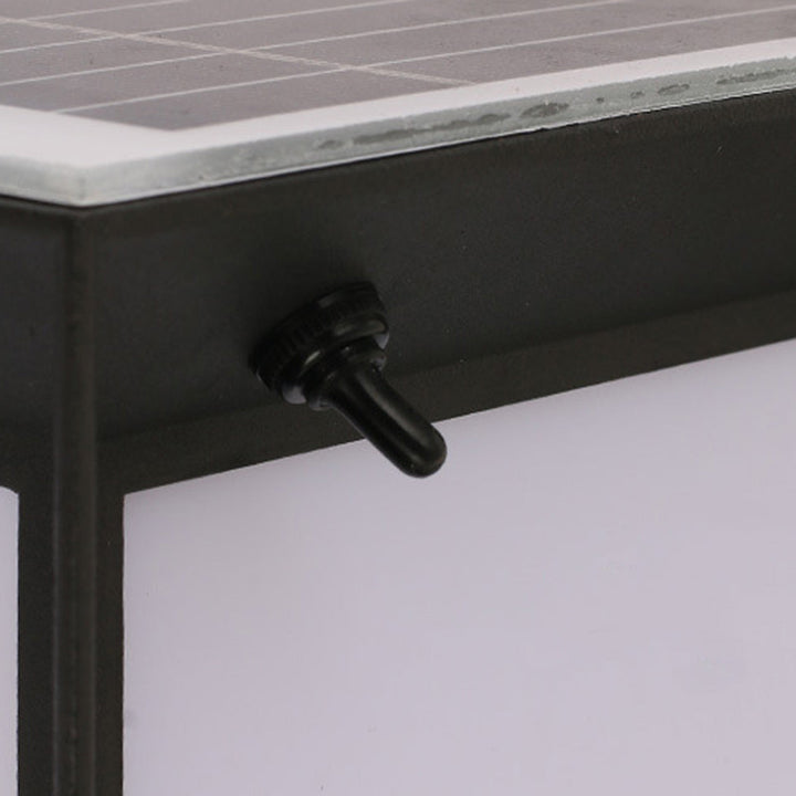 Moderne Minimalistiske Solvannfaste Firkantede Aluminium Acryll LED Utendørs Stolpe Lys For Hage | Skanto