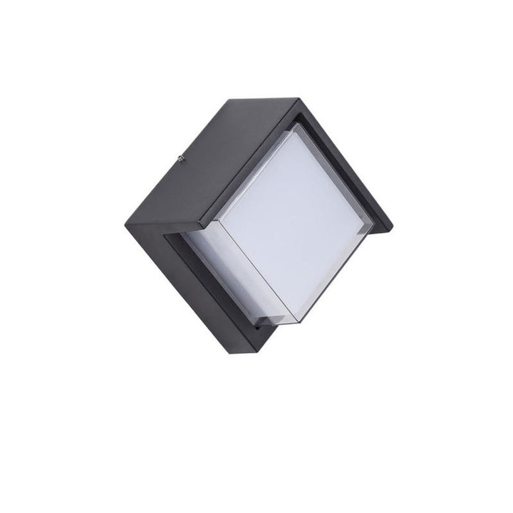 Vanntett rund/firkantet LED-vegglampe av plast/akryl for hagen