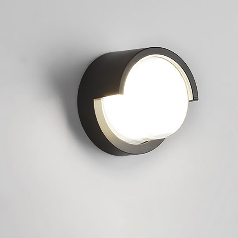 Moderne Minimalistisk Vanntett Rund Firkantet Plast Akryl LED Vegglampe For Hage | Skanto