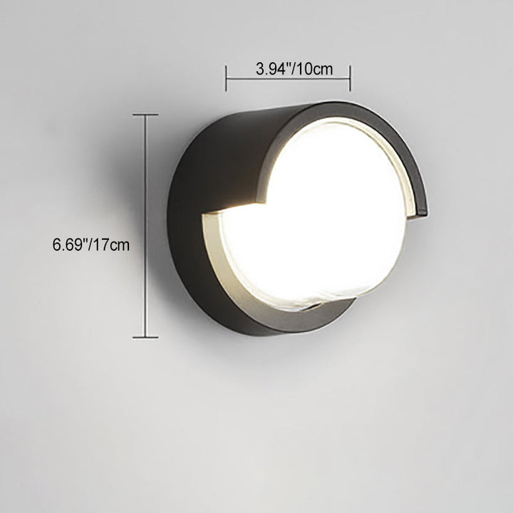 Vanntett rund/firkantet LED-vegglampe av plast/akryl for hagen