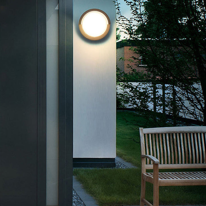 Moderne Minimalistisk Vanntett Rund Firkantet Plast Akryl LED Vegglampe For Hage | Skanto