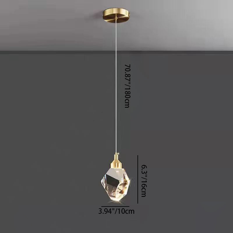 Skanto | Luksus Diamant Kube Krystall Jern LED Pendellampe For Soverom