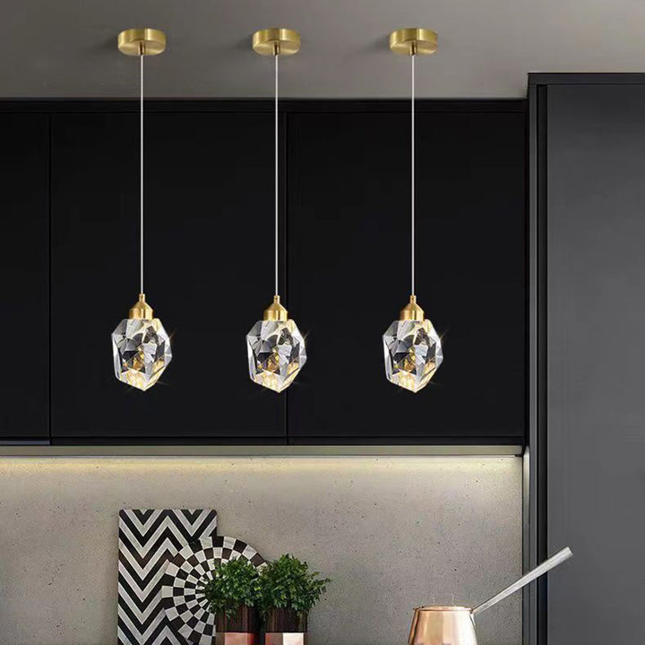 Skanto | Luksus Diamant Kube Krystall Jern LED Pendellampe For Soverom