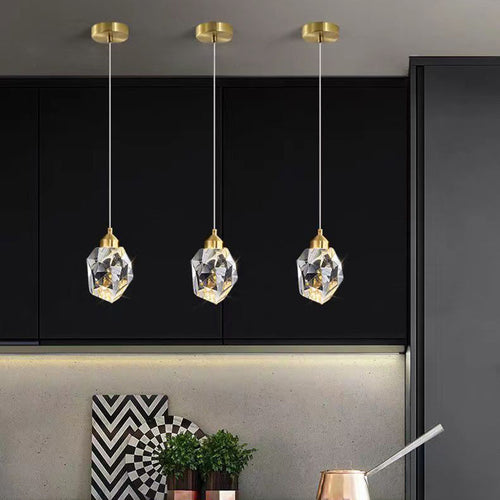 Skanto | Luksus Diamant Kube Krystall Jern LED Pendellampe For Soverom