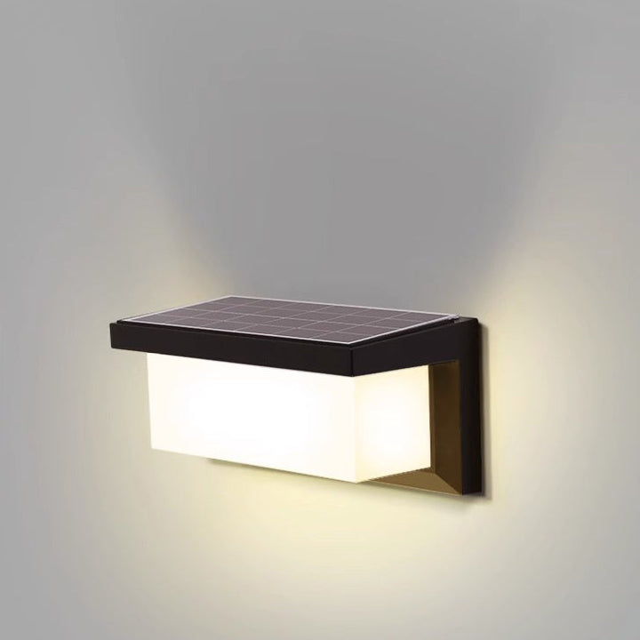 Rektangulær, vanntett LED-vegglampe av aluminium for terrassen