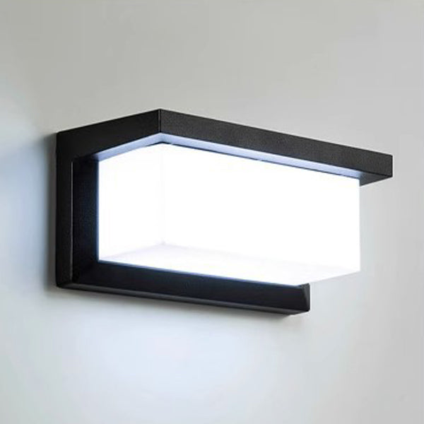 Moderne minimalistiske rektangulære vanntette aluminium LED vegglampe for utendørs terrasse | Skanto