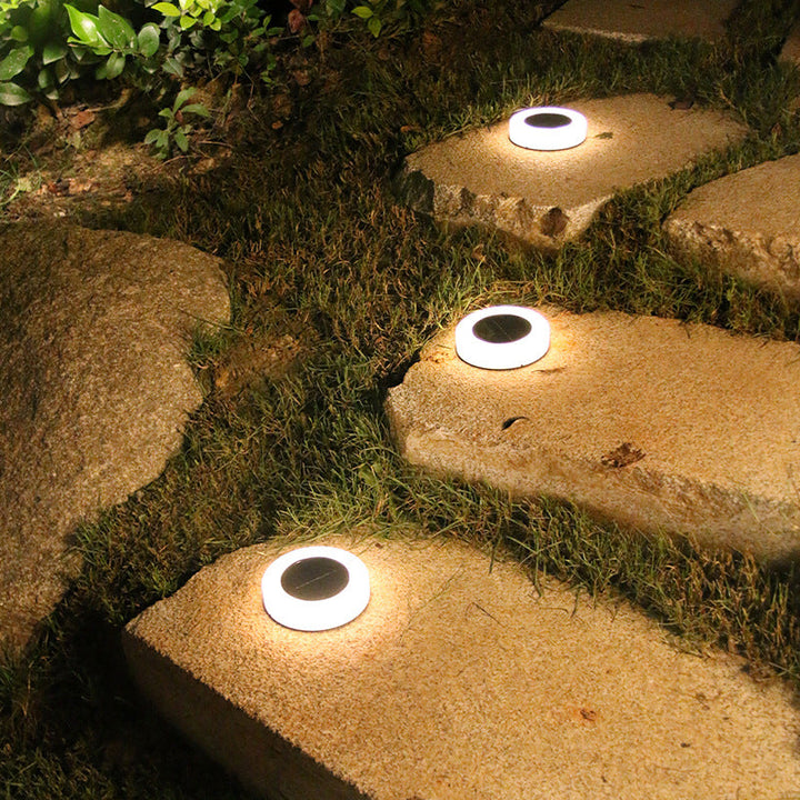 Moderne Minimalistisk Solvannavstøtende Rund Sylindrisk Plast ABS LED Grunnplugg Landskapslys for Hage | Skanto