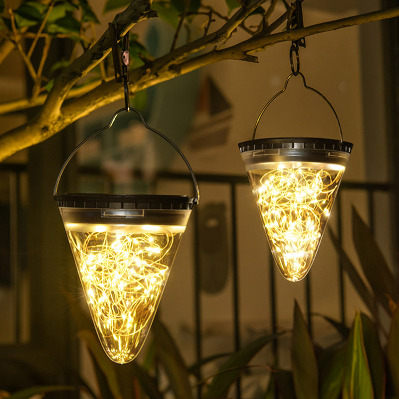Moderne Minimalistiske Solvannavvisende Kjegle Filigran PC ABS LED Pendellampe For Hage | Skanto
