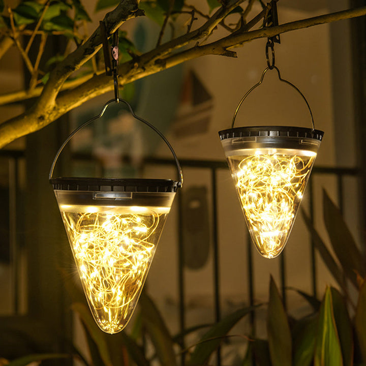 Moderne Minimalistiske Solvannavvisende Kjegle Filigran PC ABS LED Pendellampe For Hage | Skanto