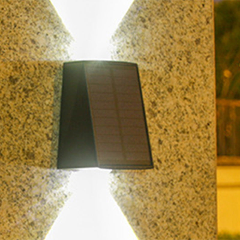 Moderne Minimalistisk Solvannrett Trapezoidal Rektangel ABS PVC LED Utendørs Vegglampe For Hage | Skanto