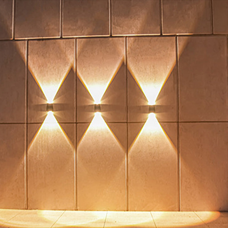 Moderne Minimalistisk Solvannrett Trapezoidal Rektangel ABS PVC LED Utendørs Vegglampe For Hage | Skanto
