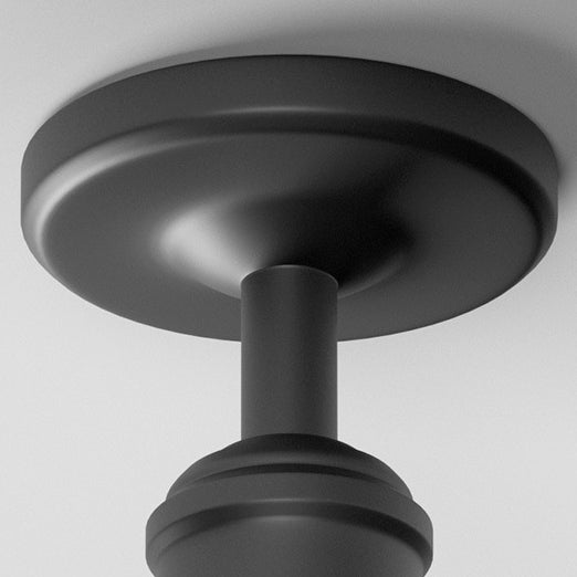 Tradisjonell Vintage Vanntett Flared Cylinder Disc Base Jern 1-Lys Semi-Flush Mount Taklampe For Utendørs Patio | Skanto