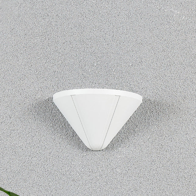 Moderne Minimalistisk Vanntett Trekant Halvsirkel Støpt Aluminium PC LED Vegglampe For Utendørs Patio | Skanto