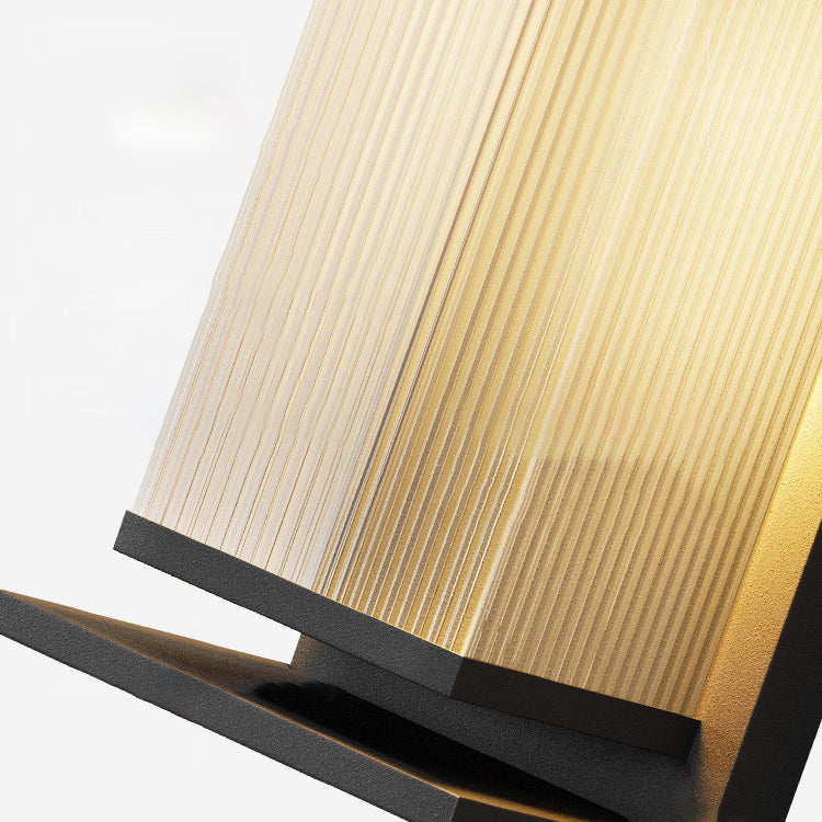 Moderne Minimalistisk Solvannrett Rektangulær Stripe Rustfritt Stål PC LED Utendørs Vegglampe For Hage | Skanto