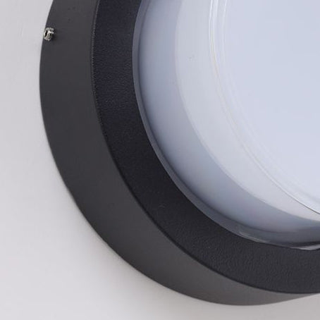 Moderne Minimalistiske Vanntette Firkantede Runde Sylinder Trykkstøpt Aluminium Akryl LED Flush Mount Taklampe For Utendørs Terrasse | Skanto