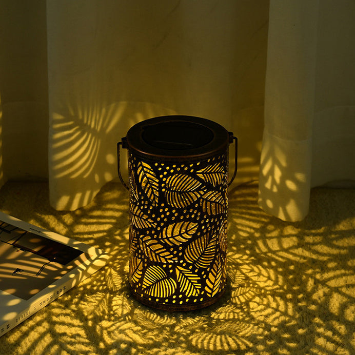 Tradisjonell Vintage Sol Vannavvisende Sylinder Skeleton Tre Jern LED Utendørs Lys For Hage | Skanto