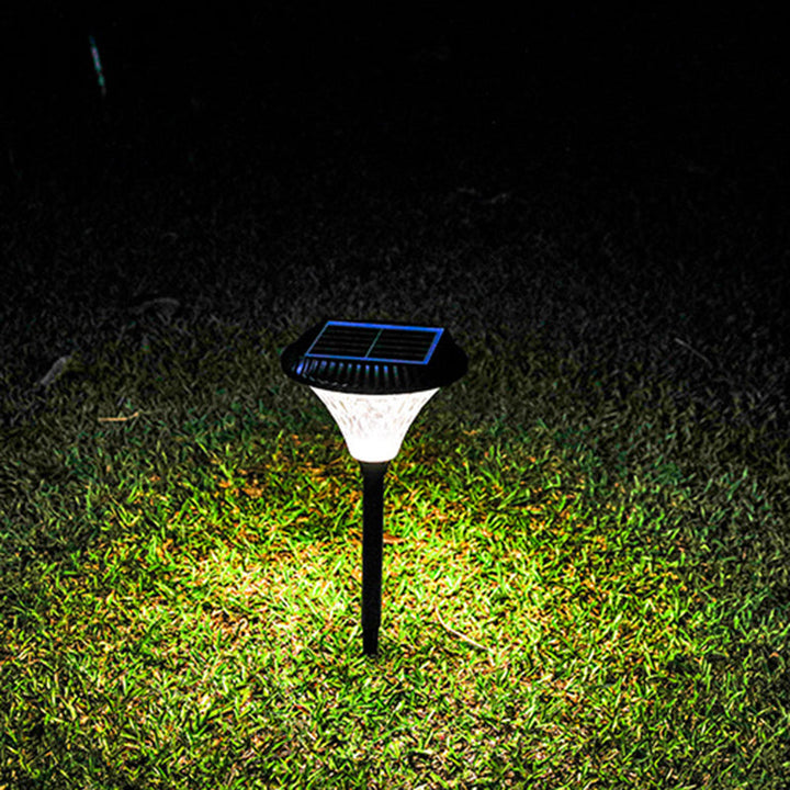 Moderne minimalistiske solvannavstøtende diamant rund ABS PC LED utendørs lys for uteplass | Skanto