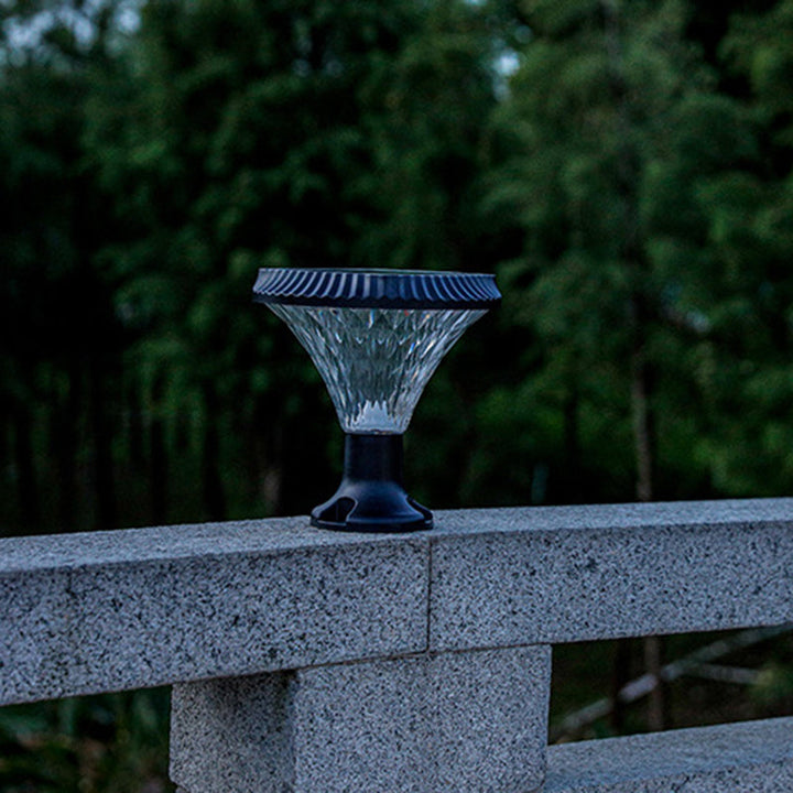 Moderne minimalistiske solvannavstøtende diamant rund ABS PC LED utendørs lys for uteplass | Skanto