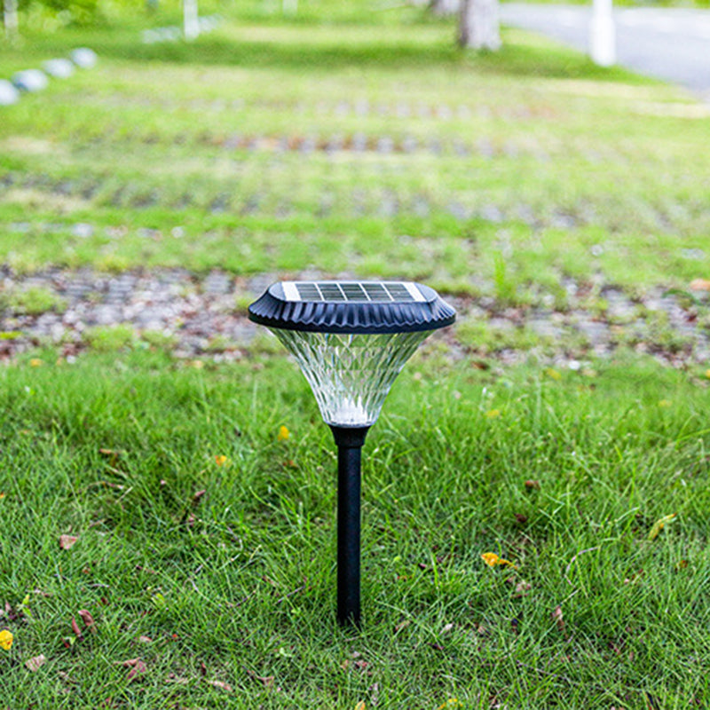 Moderne minimalistiske solvannavstøtende diamant rund ABS PC LED utendørs lys for uteplass | Skanto