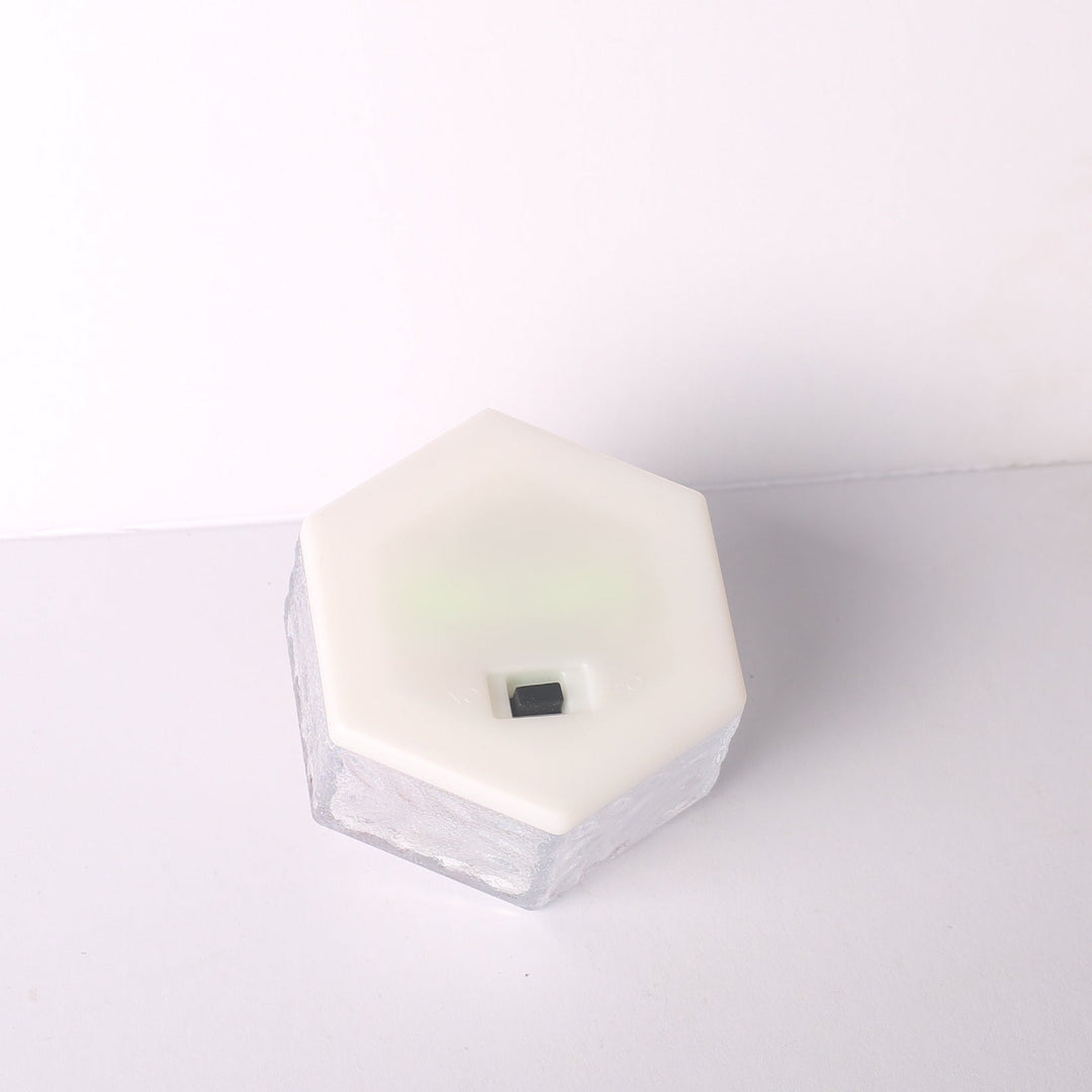 Moderne minimalistisk solarpanel vanntett hexagonal isflis ABS PVC LED plengelampe for utendørs terrasse | Skanto