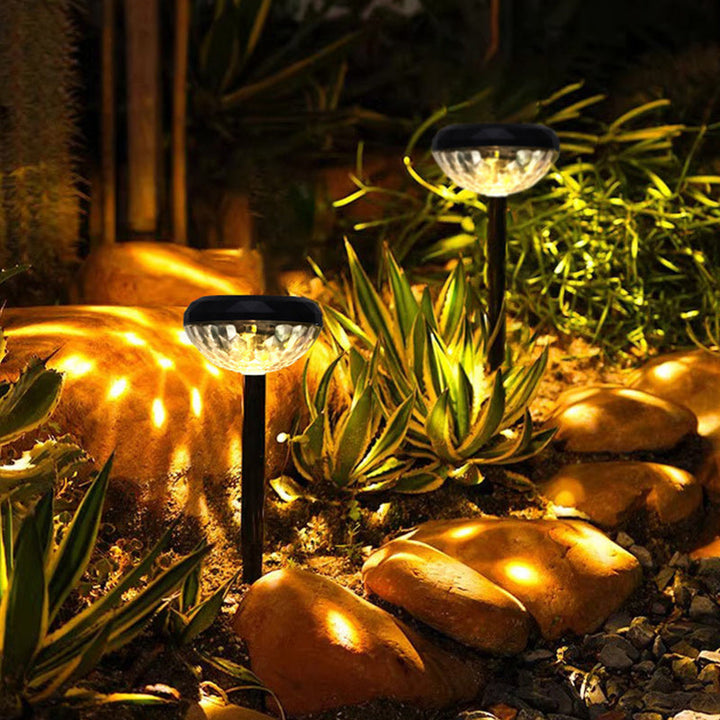 Samtidig Industriell ABS Rund LED Solvannett Gressinnsettingslys For Utendørs Terrasse | Skanto