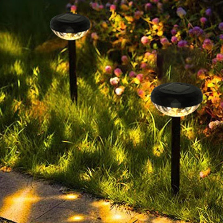 Samtidig Industriell ABS Rund LED Solvannett Gressinnsettingslys For Utendørs Terrasse | Skanto