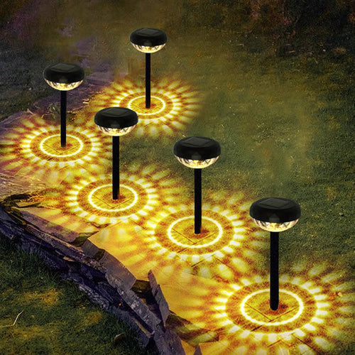 Samtidig Industriell ABS Rund LED Solvannett Gressinnsettingslys For Utendørs Terrasse | Skanto