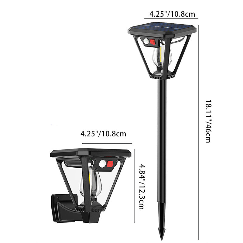 Samtidig industriell menneskekroppssensor LED solcelle vanntett pleninnsettingslys for utendørs patio | Skanto