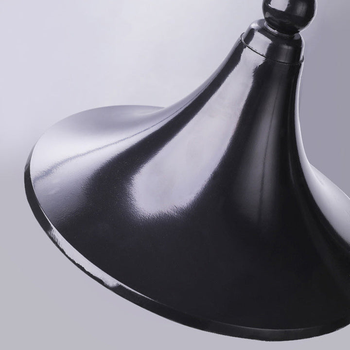 Moderne Enkelt Aluminium Trumpet Skjerm Glass 1-Lys Utendørs Vegglampe For Hage | Skanto