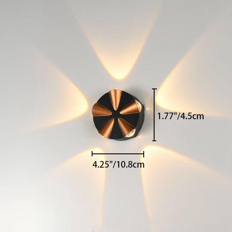 Moderne Enkelhet Rund Aluminium LED Utendørs Vegglampe For Utendørs Patio | Skanto
