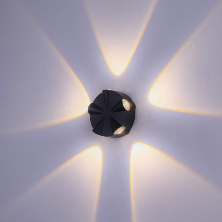 Moderne Enkelhet Rund Aluminium LED Utendørs Vegglampe For Utendørs Patio | Skanto