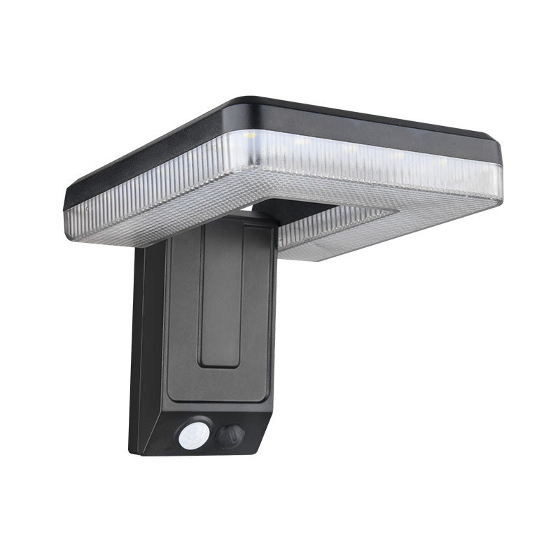 Moderne industrielle firkantet ABS solfylt vanntett LED utendørs vegglampe for hage | Skanto