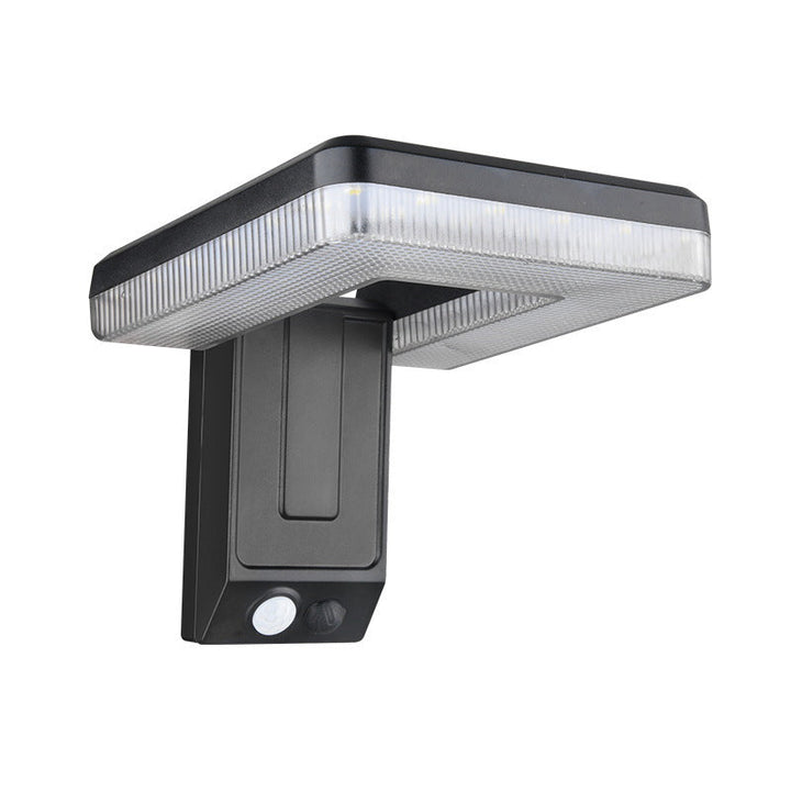 Moderne industrielle firkantet ABS solfylt vanntett LED utendørs vegglampe for hage | Skanto