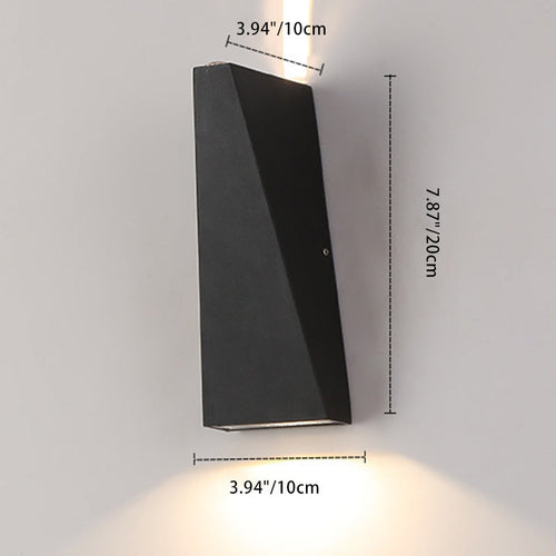 Moderne Minimalistisk Aluminiums Opp- og Nedbelyst LED Vegglampe For Utendørs Patio | Skanto