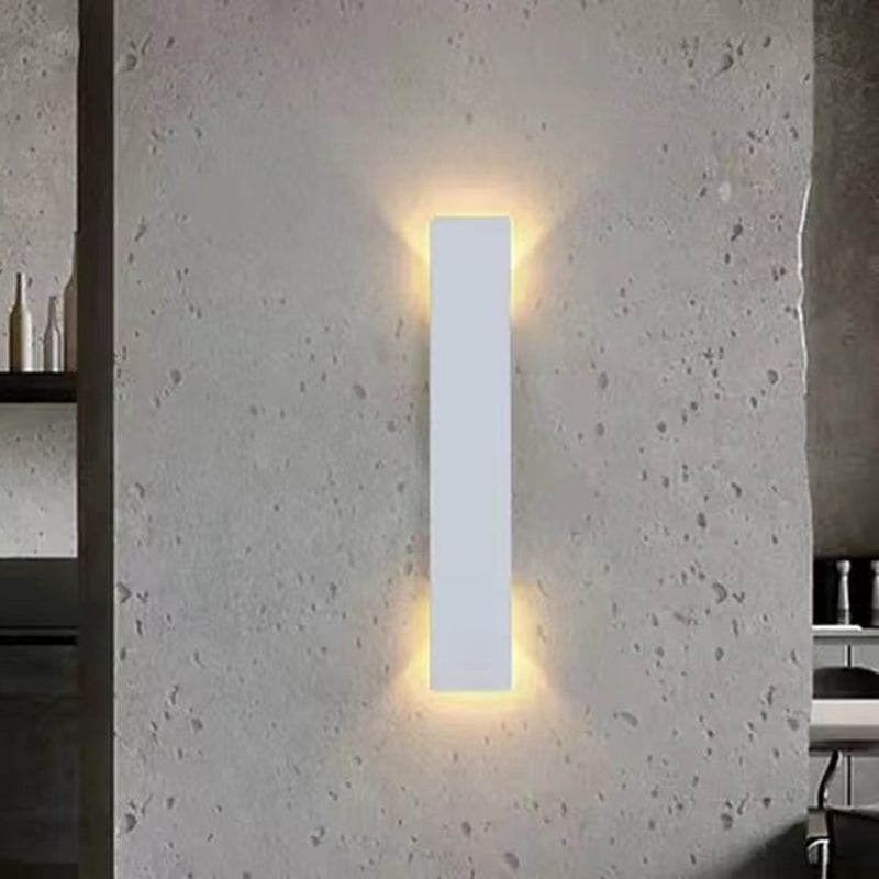 Norvo | Moderne Minimalistisk Lang Stripe Aluminium Akryl LED Vanntett Vegglampe For Utendørs Patio