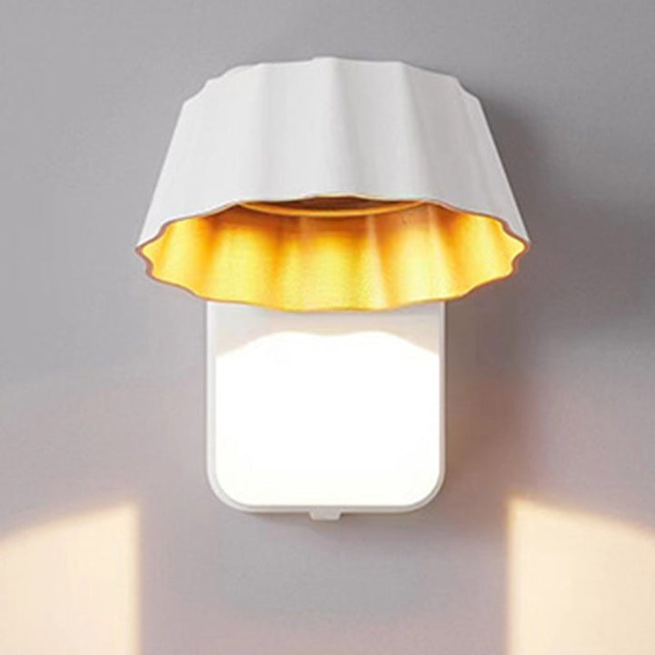 Samtidig Industriell Aluminium Folderet Rund Skjerm LED Utendørs Vanntett Vegglampe For Hage | Skanto