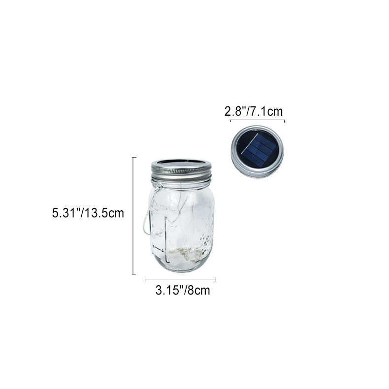 Skanto | Moderne Enkel Sol Vanntett Stjerne Flaske Sylinder Rustfritt Stål Glass LED Utendørs Lys for Hagen