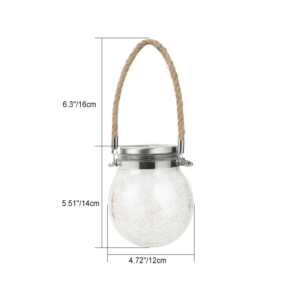 Moderne minimalistiske solvanntette runde flasker rund sprukket glass ABS rustfritt stål LED utendørs lys for hage | Skanto