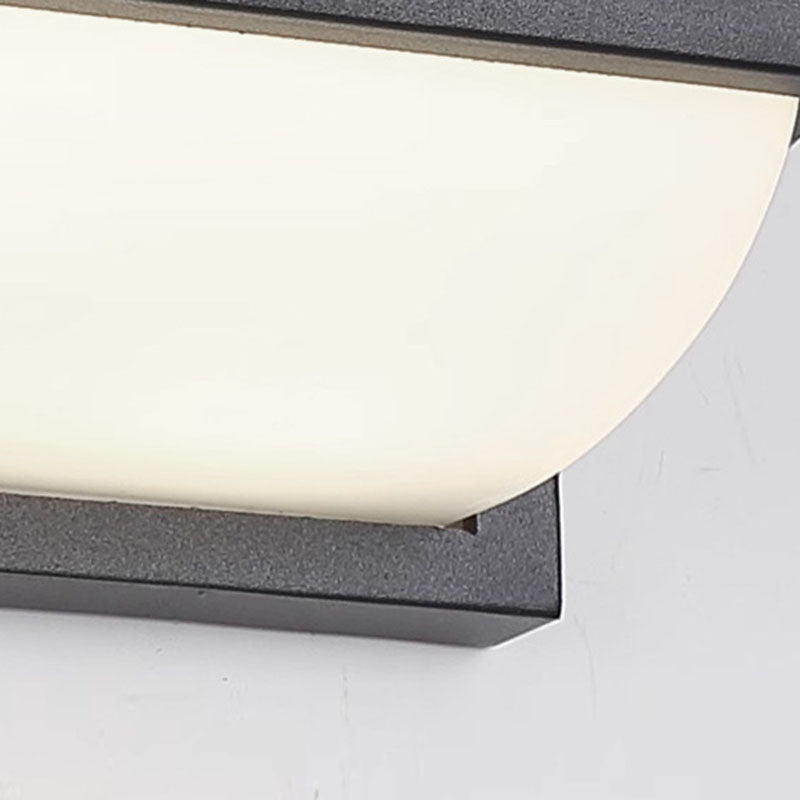 Vanntett rektangulær-oval LED-vegglampe laget av PC-aluminium for utendørs bruk