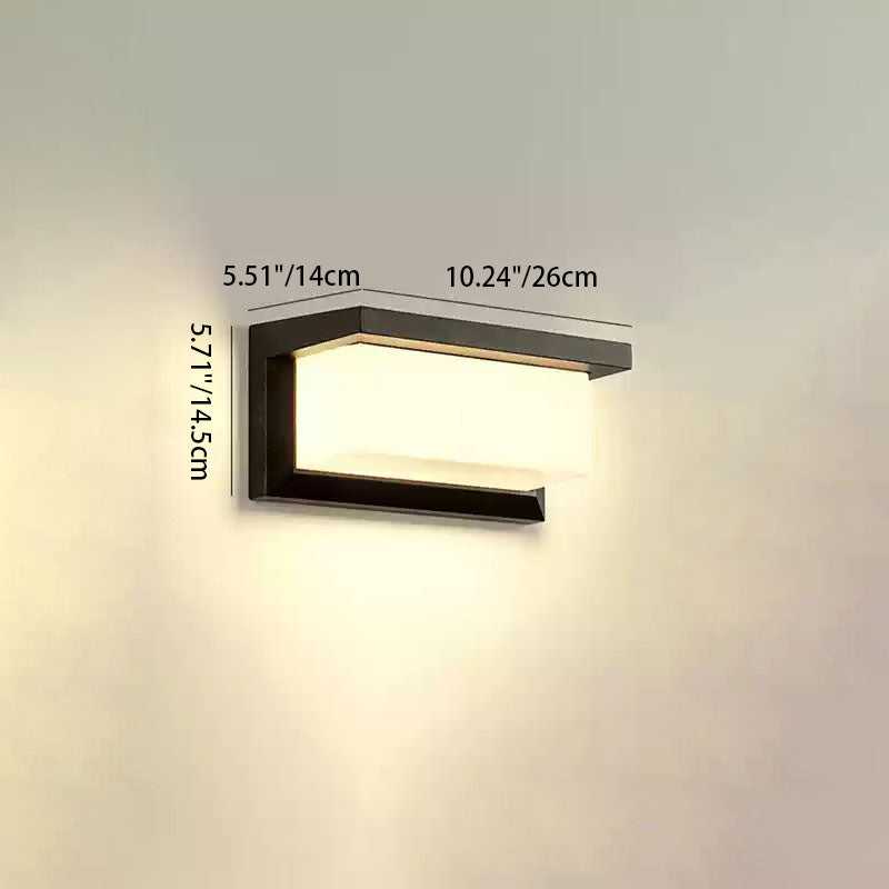 Vanntett rektangulær-oval LED-vegglampe laget av PC-aluminium for utendørs bruk