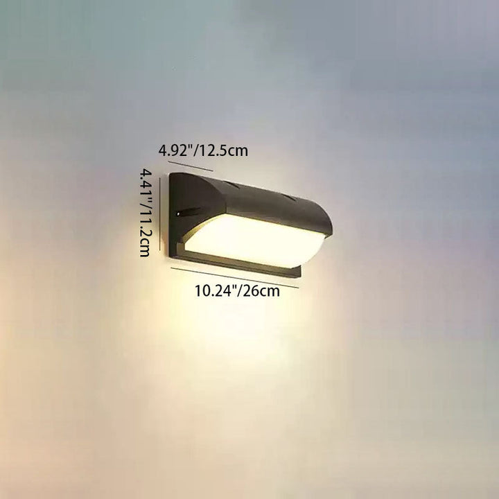 Vanntett rektangulær-oval LED-vegglampe laget av PC-aluminium for utendørs bruk