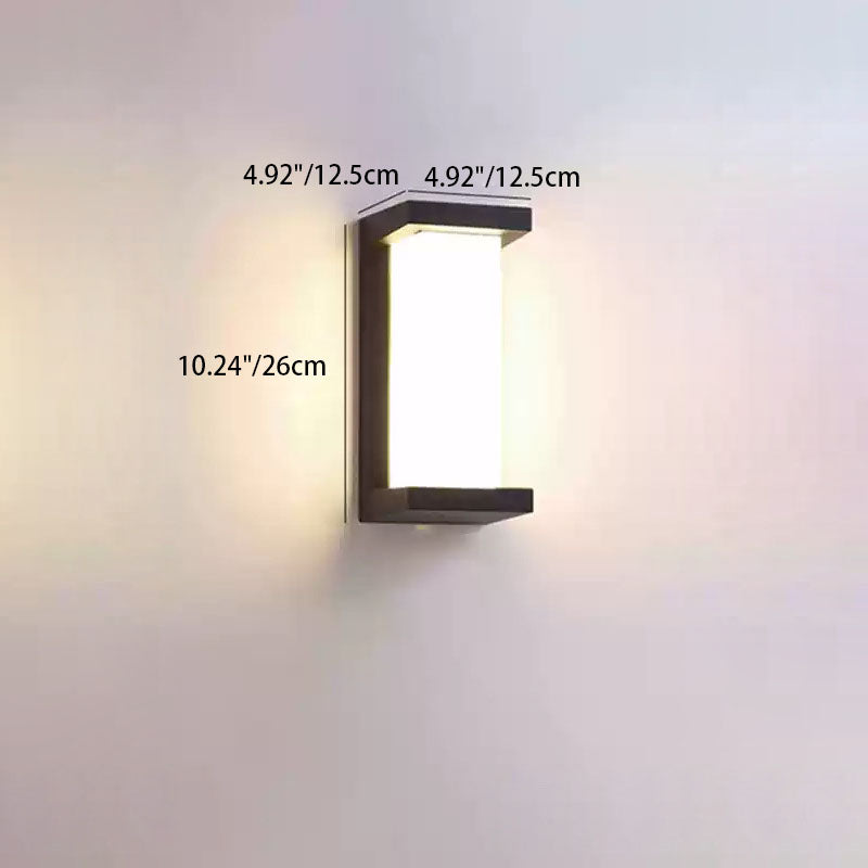 Vanntett rektangulær-oval LED-vegglampe laget av PC-aluminium for utendørs bruk