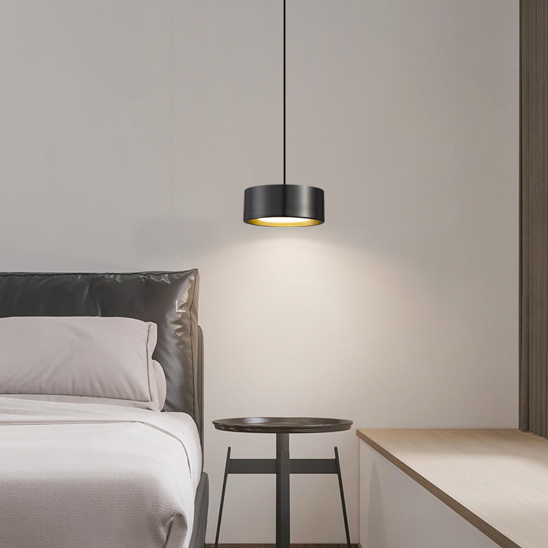 Skanto | Minimalistisk Rund Sylinder Jern LED Pendellampe for Soverom