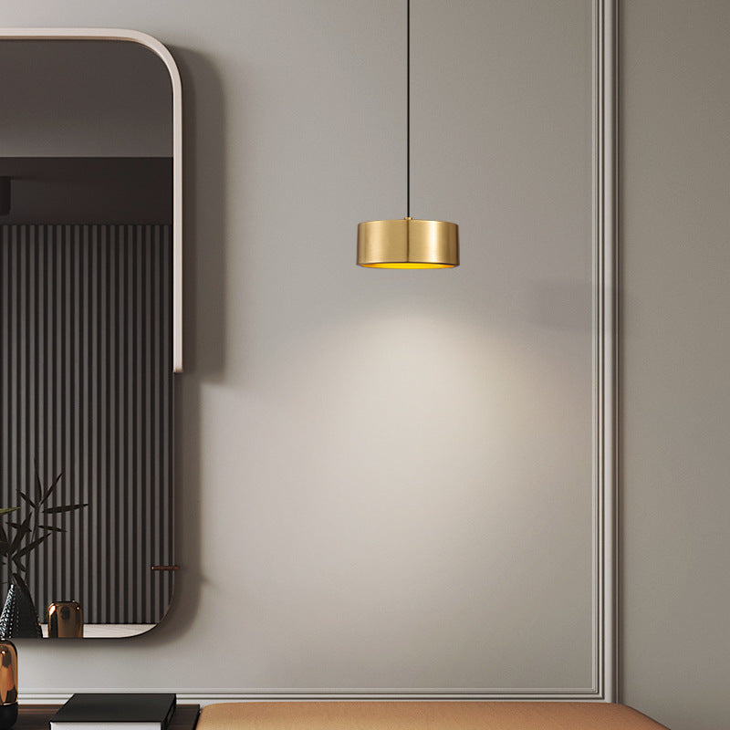 Skanto | Minimalistisk Rund Sylinder Jern LED Pendellampe for Soverom