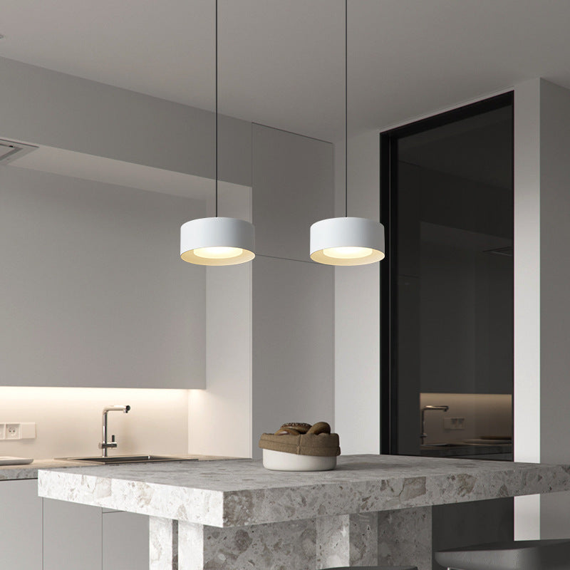 Skanto | Minimalistisk Rund Sylinder Jern LED Pendellampe for Soverom